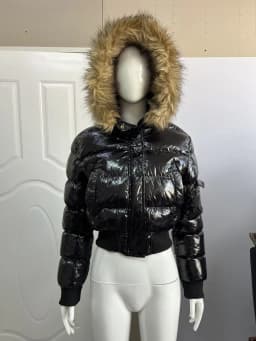 New winter cotton coat, warm and fashionable zipper thickened personalized women's cotton coat 2025 Europe and America