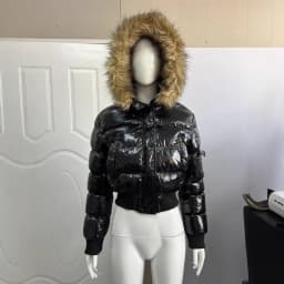New winter cotton coat, warm and fashionable zipper thickened personalized women's cotton coat 2025 Europe and America