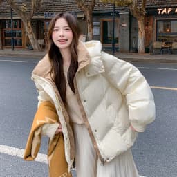 2026 Women Clothing Short Cotton Coat Winter New Style Loose Fit Thickened Petite Cotton Jacket Cold Protection Bread Parkas