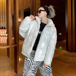 Candy Colors Hooded Glossy Cotton-padded Coat Women Short Warm Parkas 2026 Winter Casual Long Sleeve Cotton-clothes Outerwear