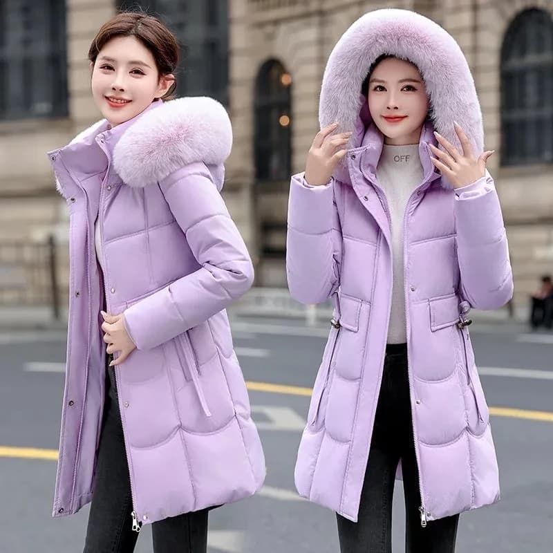 Women's Down Cotton Jacket 2025 Comfortable Elegant Ladies Winter Parka Coat Loose Temperament Lady Cotton Padded Outerwear