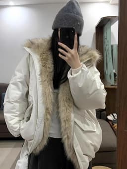 Korean Fashion Women 2025 New Black White Down Cotton Jacket Winter Long Sleeved Festival Versatile Cardigans Zipper Coat Casual