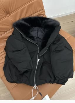 Korean Fashion Women 2025 New Black White Down Cotton Jacket Winter Long Sleeved Festival Versatile Cardigans Zipper Coat Casual