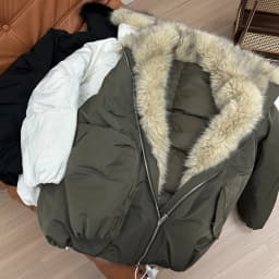 Korean Fashion Women 2025 New Black White Down Cotton Jacket Winter Long Sleeved Festival Versatile Cardigans Zipper Coat Casual