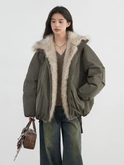 Korean Fashion Women 2025 New Black White Down Cotton Jacket Winter Long Sleeved Festival Versatile Cardigans Zipper Coat Casual