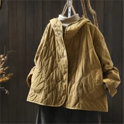 Johnature Women Vintage Hooded Parkas Button Winter Coats 2025 New Solid Color Patchwork Pockets Casual Soft Cotton Parkas