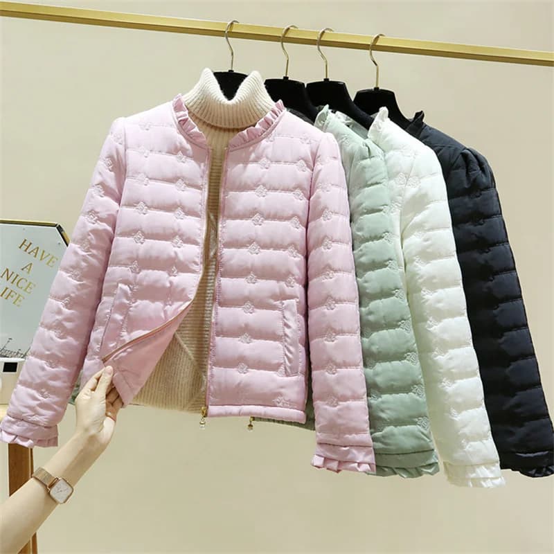 New 2026 Women Jacket Autumn Winter Korean Loose Lightweight Casual Warm Down Cotton parkas Female Outwear Overcoat Lady Tops