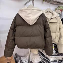 Autumn Winter New Fake Two Pieces Splicing Cotton Jacket Women Cotton-Padded Thick Warm Parkas Short Coat Female Casual Lady Top