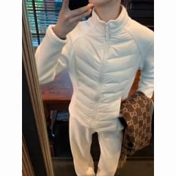 Slim Fit Splice Style Sporty Lightweight Cotton Jacket Women's Inner Polyester Filling Stand Collar Outdoor Winter Coat
