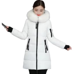 New Parka Women 2022 Winter Jacket Women Coat Hooded Outwear Female Parka Thick Waem Cotton Padded Fur collar Winter Basic Coats