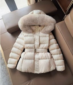 ZAROY Winter Belted Coat Women Fur Hood Quilted Cotton Padded Jackets Fashion Elegant Streetwear Outerwear Skiing Parkas куртка