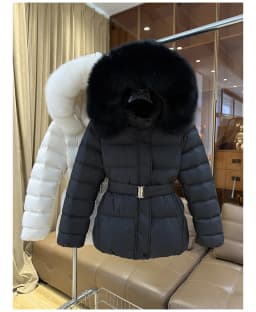 ZAROY Winter Belted Coat Women Fur Hood Quilted Cotton Padded Jackets Fashion Elegant Streetwear Outerwear Skiing Parkas куртка