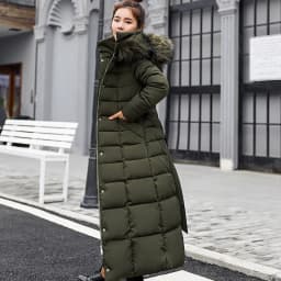 Women Winter Long Cotton Coat 2025 New Women Big Fur Collar Parkas  Korean Loose Belt Slim Jacket Down Cotton Coat Women Outwear