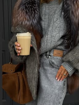 Women Vintage Faux Fur Collar Cotton Jacket Dark Brown Long Sleeved Warm Oversize Coat 2025 Autumn Winter High Street Outerwear