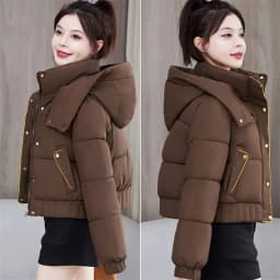 2025 New Winter Korean Hooded Bread Jacket Women Parkas Casual Thicke Warm Down Cotton Padded Short Jacket Female Outerwear