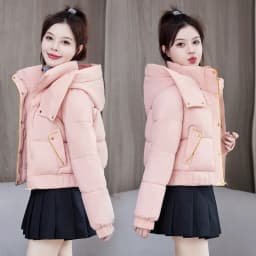 2025 New Winter Korean Hooded Bread Jacket Women Parkas Casual Thicke Warm Down Cotton Padded Short Jacket Female Outerwear