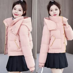 2025 New Winter Korean Hooded Bread Jacket Women Parkas Casual Thicke Warm Down Cotton Padded Short Jacket Female Outerwear