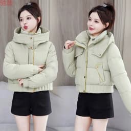 2025 New Winter Korean Hooded Bread Jacket Women Parkas Casual Thicke Warm Down Cotton Padded Short Jacket Female Outerwear