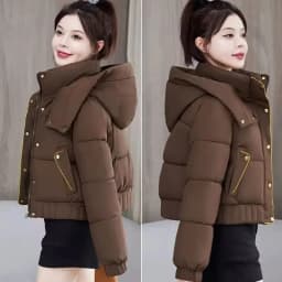 2025 New Winter Korean Hooded Bread Jacket Women Parkas Casual Thicke Warm Down Cotton Padded Short Jacket Female Outerwear