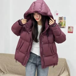 Ladies Down Cotton Jacket 2025 Hooded Medium To Long Women's Winter Parka Coat Comfortable Korean Version Female Outerwear