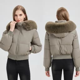Winter 2026 New Women's European American Style Coat Down Cotton-padded Female Short Waist Jacket Short Fashion Loose Overwear