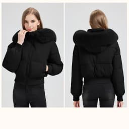 Winter 2026 New Women's European American Style Coat Down Cotton-padded Female Short Waist Jacket Short Fashion Loose Overwear
