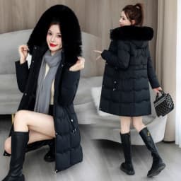 Women's Winter Parka Coat 2025 Hooded Korean Version Lady Down Cotton Jacket Warm Temperament Ladies Cotton Padded Outerwear