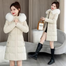 Women's Winter Parka Coat 2025 Hooded Korean Version Lady Down Cotton Jacket Warm Temperament Ladies Cotton Padded Outerwear
