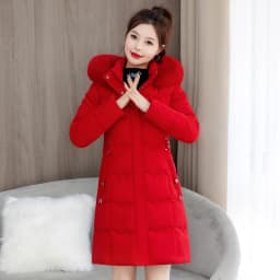 Women's Winter Parka Coat 2025 Hooded Korean Version Lady Down Cotton Jacket Warm Temperament Ladies Cotton Padded Outerwear