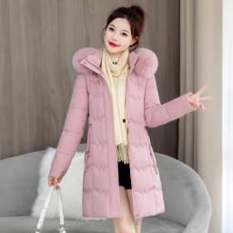Women's Winter Parka Coat 2025 Hooded Korean Version Lady Down Cotton Jacket Warm Temperament Ladies Cotton Padded Outerwear
