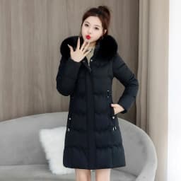 Women's Winter Parka Coat 2025 Hooded Korean Version Lady Down Cotton Jacket Warm Temperament Ladies Cotton Padded Outerwear