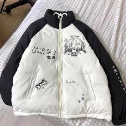 Japanese Kawaii Zipper Coat Casual Women Long Sleeve Cartoon Print Sweet Style Clothing Cute Harajuku Subculture Parkas Autumn