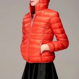 Women's Quilted Cotton Jacket Hooded Short Fit Large Size Stand Collar Autumn Winter Fashion Outerwear Knot Element