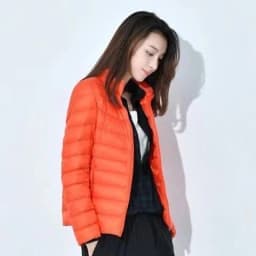 Women's Quilted Cotton Jacket Hooded Short Fit Large Size Stand Collar Autumn Winter Fashion Outerwear Knot Element