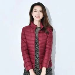 Women's Quilted Cotton Jacket Hooded Short Fit Large Size Stand Collar Autumn Winter Fashion Outerwear Knot Element