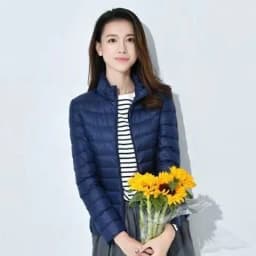 Women's Quilted Cotton Jacket Hooded Short Fit Large Size Stand Collar Autumn Winter Fashion Outerwear Knot Element