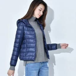Women's Quilted Cotton Jacket Hooded Short Fit Large Size Stand Collar Autumn Winter Fashion Outerwear Knot Element