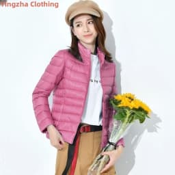 Brand New Autumn Winter down Cotton Jacket Women's Hooded Short Stand Collar plus Size Slim Fit Ladies Outerwear Coat