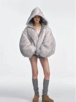 Thickened Double-Sided Wear Dye Sharp Eagle Cleanfit Hooded Fur Collar Jacket Women Winter Eco-Friendly Fur Cotton Coat