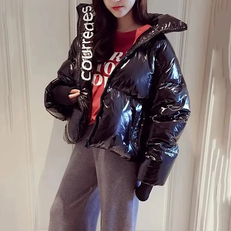 New 2025 Korean Version Unique Loose Women's Cotton Padded Outerwear Temperament Versatile Elegant Ladies Winter Parka Coat
