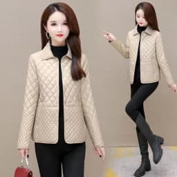 2025 Autumn Winter New Middle-aged Mother's Women Parkas Short Down Cotton Jacket Female Thin Loose Cotton Padded Parka Outwear