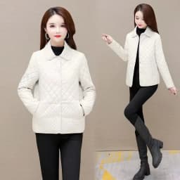 2025 Autumn Winter New Middle-aged Mother's Women Parkas Short Down Cotton Jacket Female Thin Loose Cotton Padded Parka Outwear