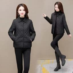 2025 Autumn Winter New Middle-aged Mother's Women Parkas Short Down Cotton Jacket Female Thin Loose Cotton Padded Parka Outwear