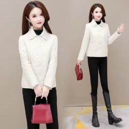2025 Autumn Winter New Middle-aged Mother's Women Parkas Short Down Cotton Jacket Female Thin Loose Cotton Padded Parka Outwear