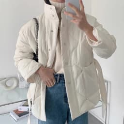 OCEANLOVE Autumn Winter Jackets Woman Solid Bandage Korean Fashion Turtleneck Parkas Coats Pockets Elegant Retro Chaquetas
