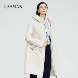 GASMAN New Women coat Trench women's spring jackets 2022 fashion casual long big size parka Female Outerwear ladies jacket 81865