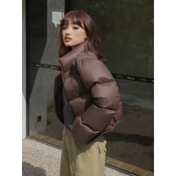 Winter Clothes Women Warm Cropped Jacket Y2K Luxury Design Windproof Coat Thick Parkas Long Sleeve Top Puffer Jacket Black Brown