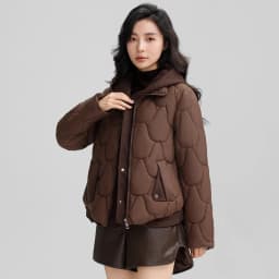 Winter New Fashion Cotton-Padded Jacket Women Small Slim Hooded Solid Parkas Girls Warm Coat Down Sustans Jackets Overcoat