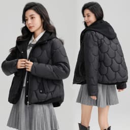 Winter New Fashion Cotton-Padded Jacket Women Small Slim Hooded Solid Parkas Girls Warm Coat Down Sustans Jackets Overcoat