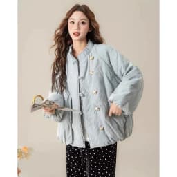 Women's Spring Coat Vintage Embroidered Cotton Coat Women Autumn Winter New Loose Slim Button Cardigan Jacket Outerwear